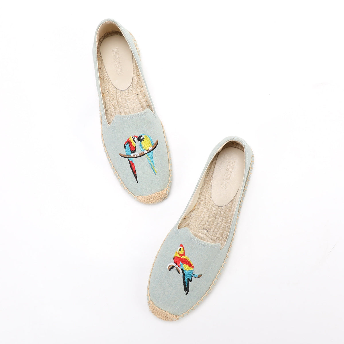Light Blue women's espadrille flats, W-F633, photo 8