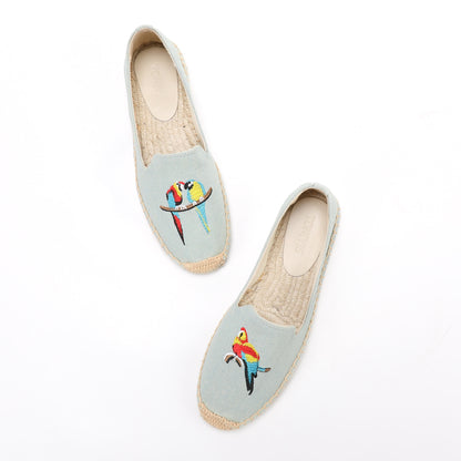Light Blue women's espadrille flats, W-F633, photo 8