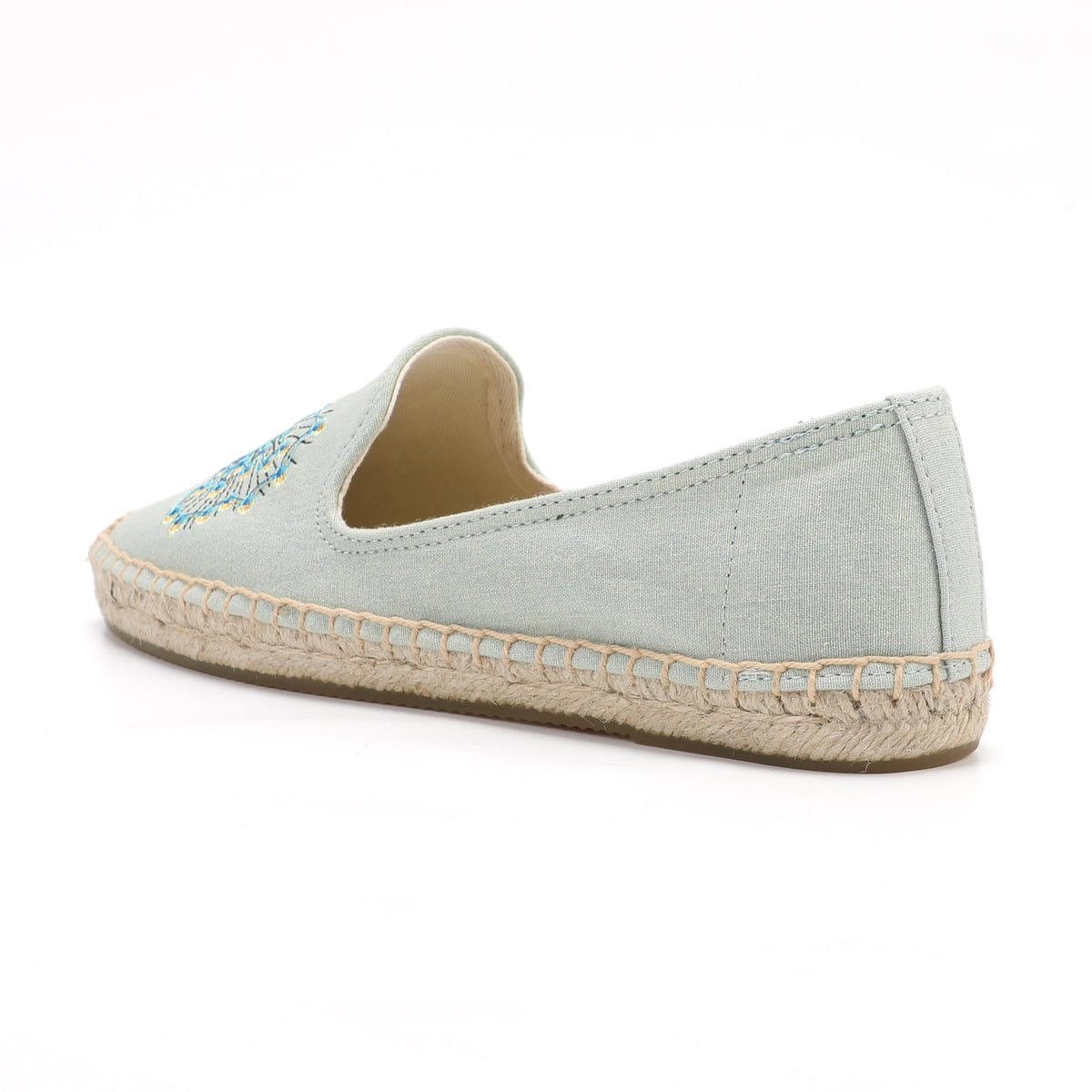 Light Blue women's espadrille flats, W-F634, photo 3