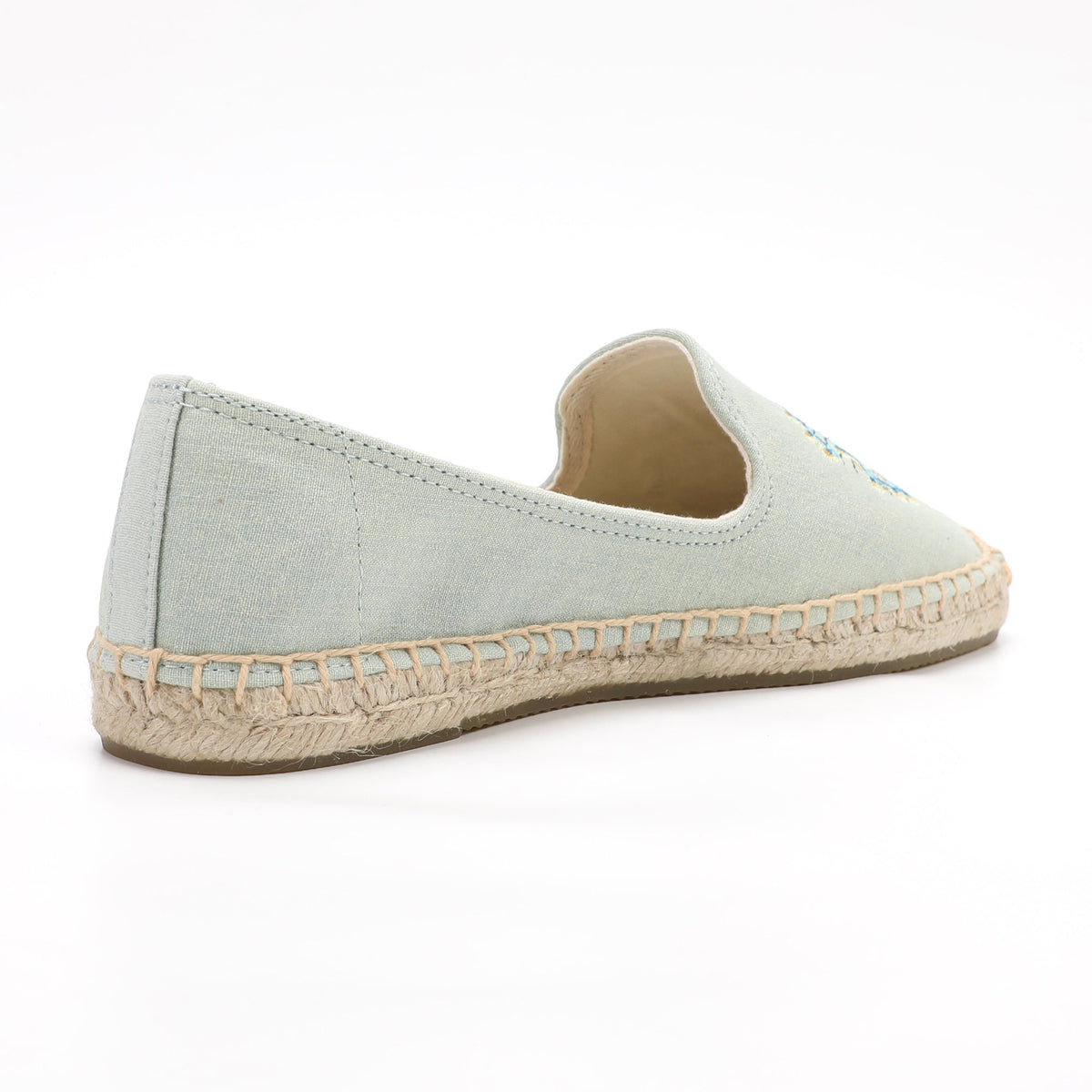 Light Blue women's espadrille flats, W-F634, photo 4