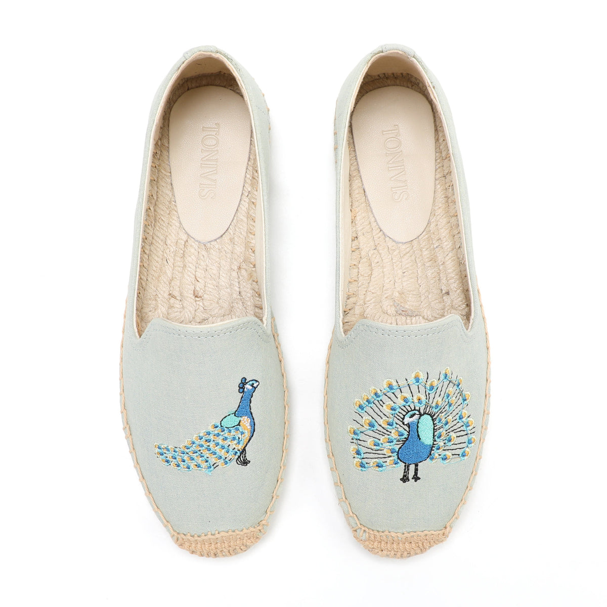 Light Blue women's espadrille flats, W-F634, photo 7