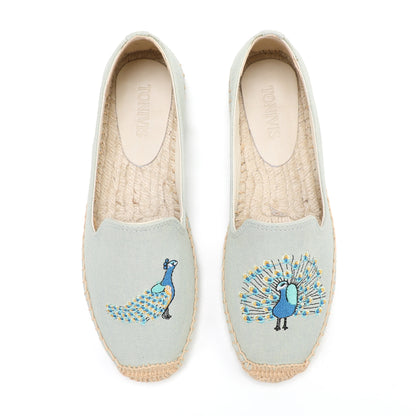 Light Blue women's espadrille flats, W-F634, photo 7