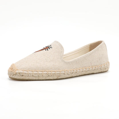 Beige women's espadrille flats, W-F636, photo 1