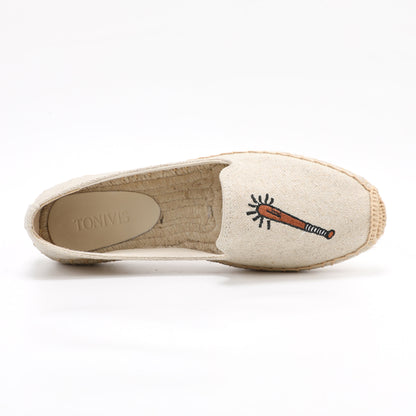 Beige women's espadrille flats, W-F636, photo 5