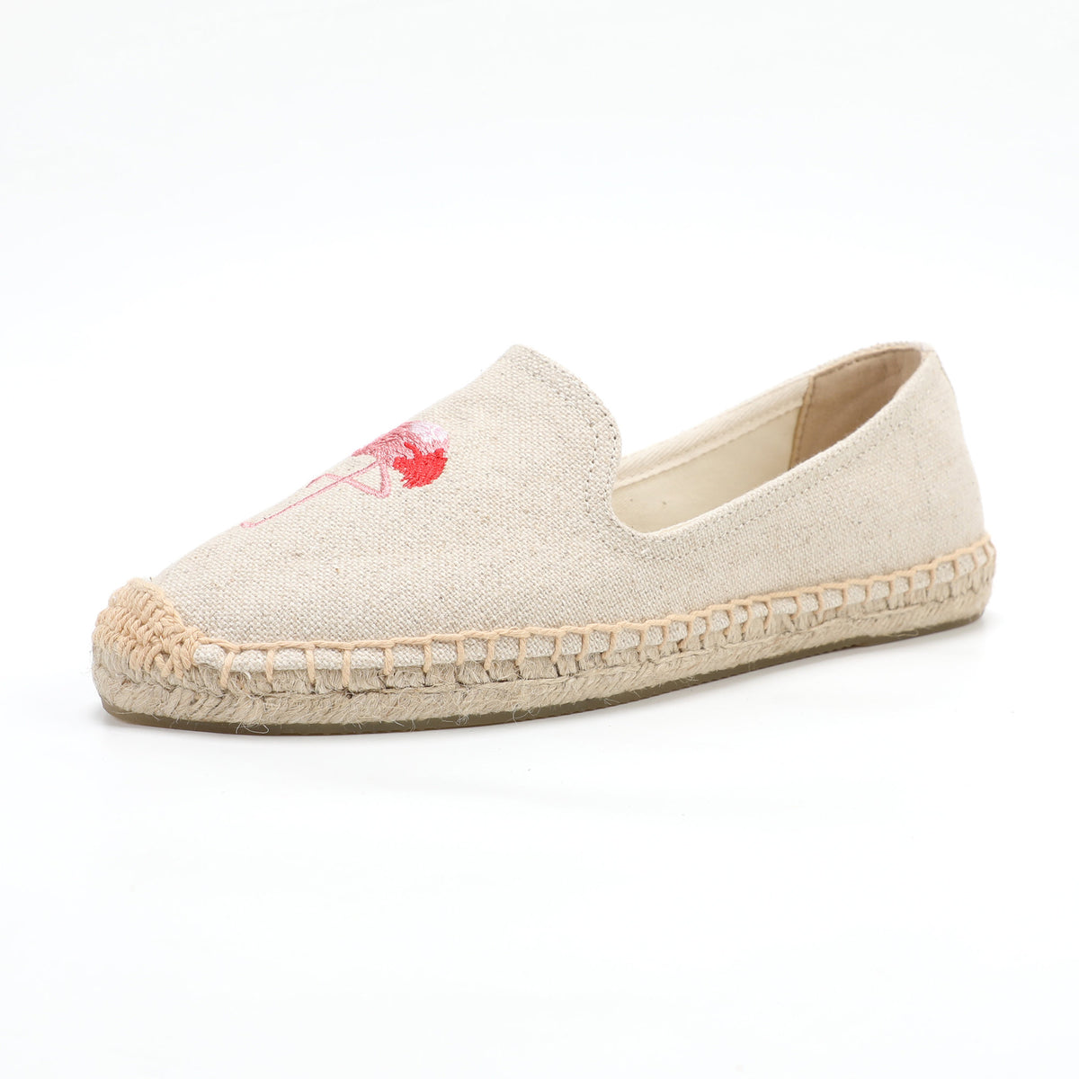 Beige women's espadrille flats, W-F637, photo 1