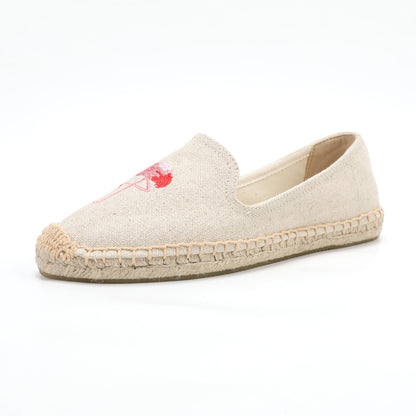 Beige women's espadrille flats, W-F637, photo 1
