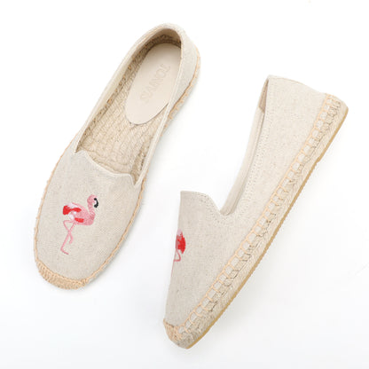 Beige women's espadrille flats, W-F637, photo 6