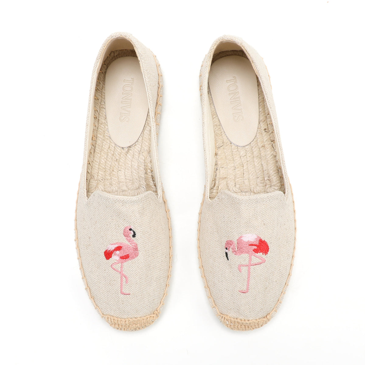 Beige women's espadrille flats, W-F637, photo 7