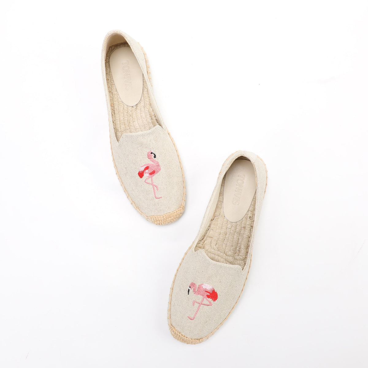 Beige women's espadrille flats, W-F637, photo 8