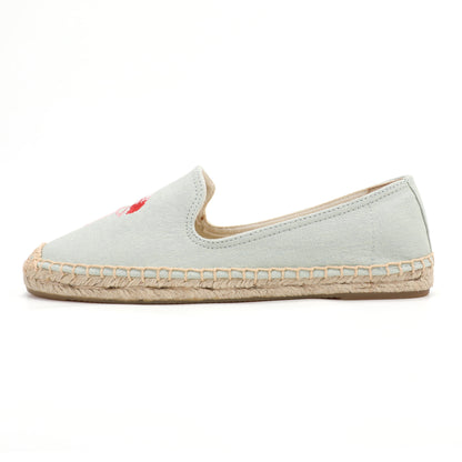 Light Blue women's espadrille flats, W-F638, photo 2