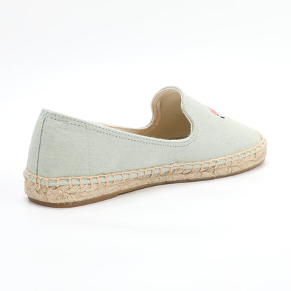Light Blue women's espadrille flats, W-F638, photo 4