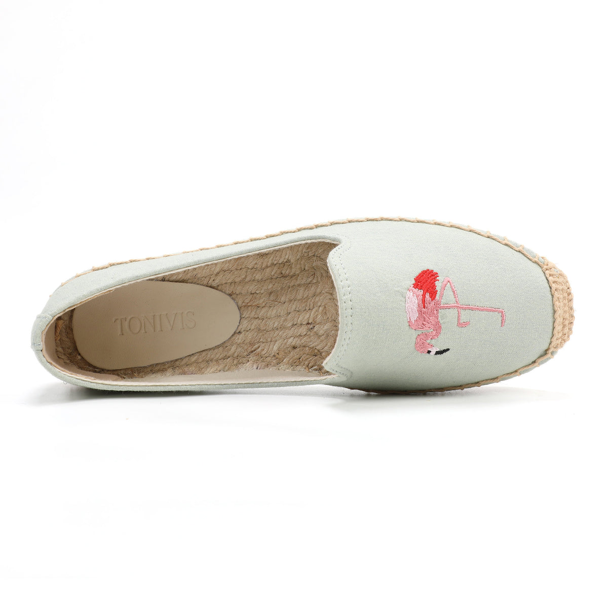 Light Blue women's espadrille flats, W-F638, photo 5