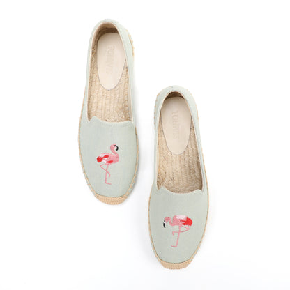 Light Blue women's espadrille flats, W-F638, photo 8