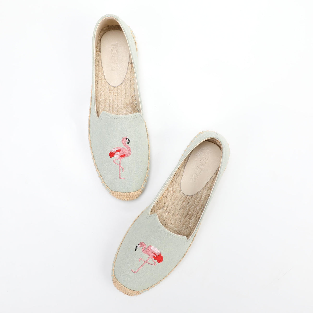 Light Blue women's espadrille flats, W-F638, photo 9