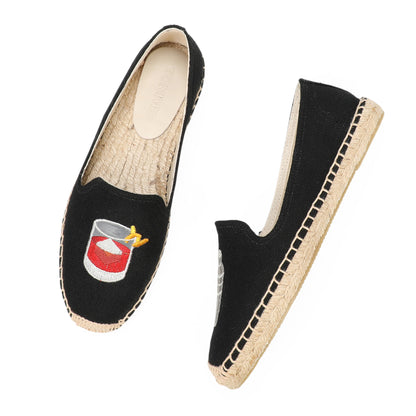 W-F643 women's espadrille flats, product photo