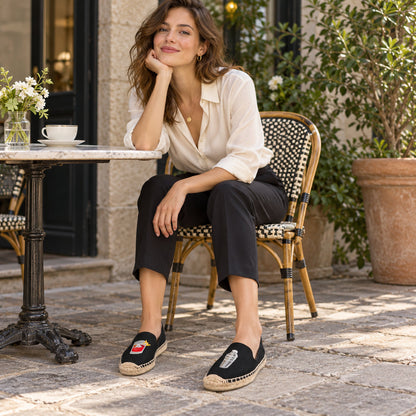 W-F643 women's espadrille flats, product photo