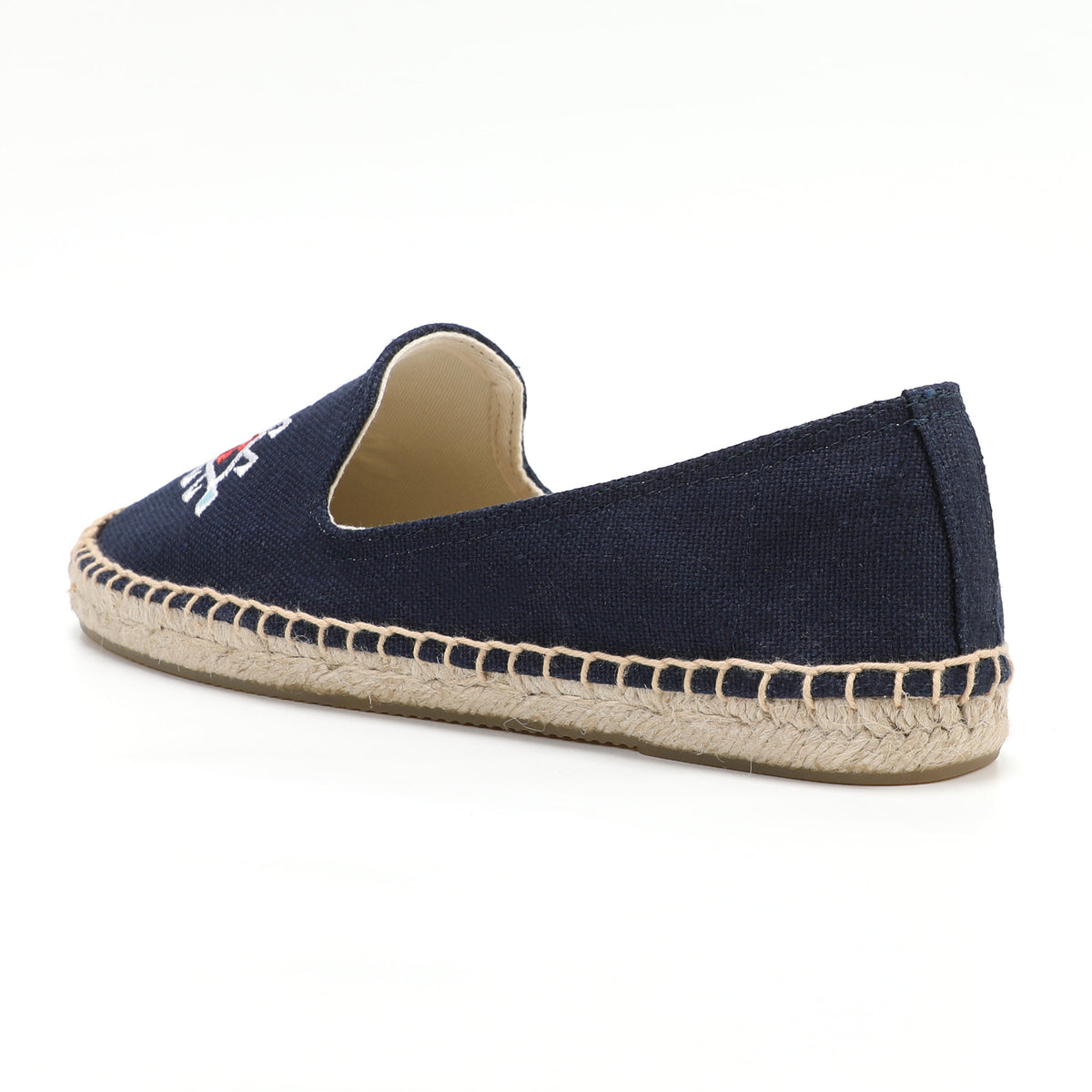 Navy women's espadrille flats, W-F647, photo 3