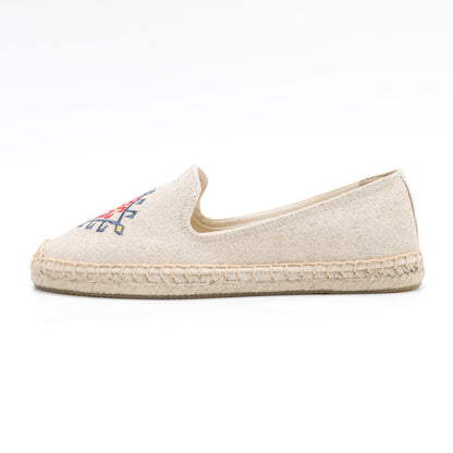 Beige women's espadrille flats, W-F648, photo 2