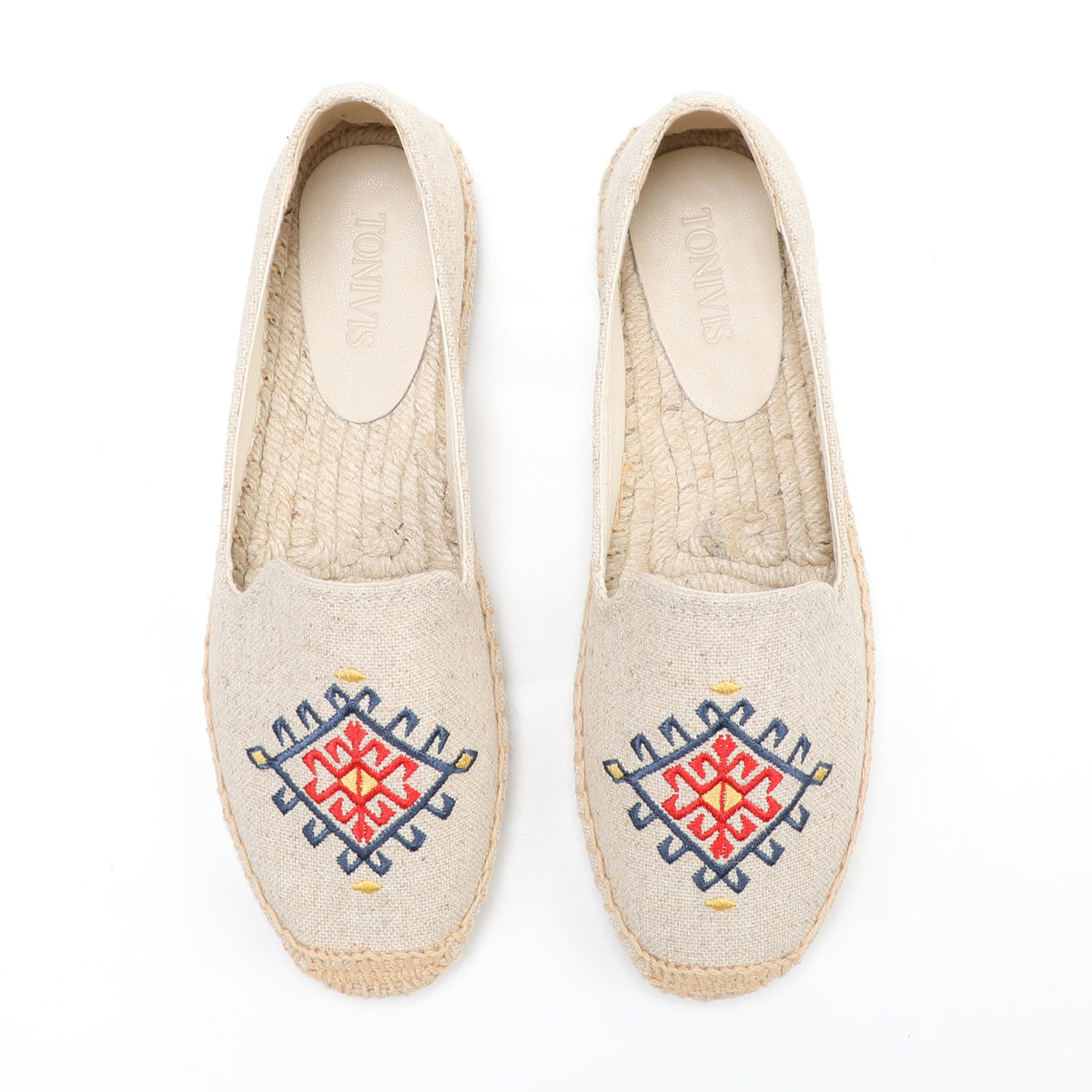 Beige women's espadrille flats, W-F648, photo 7