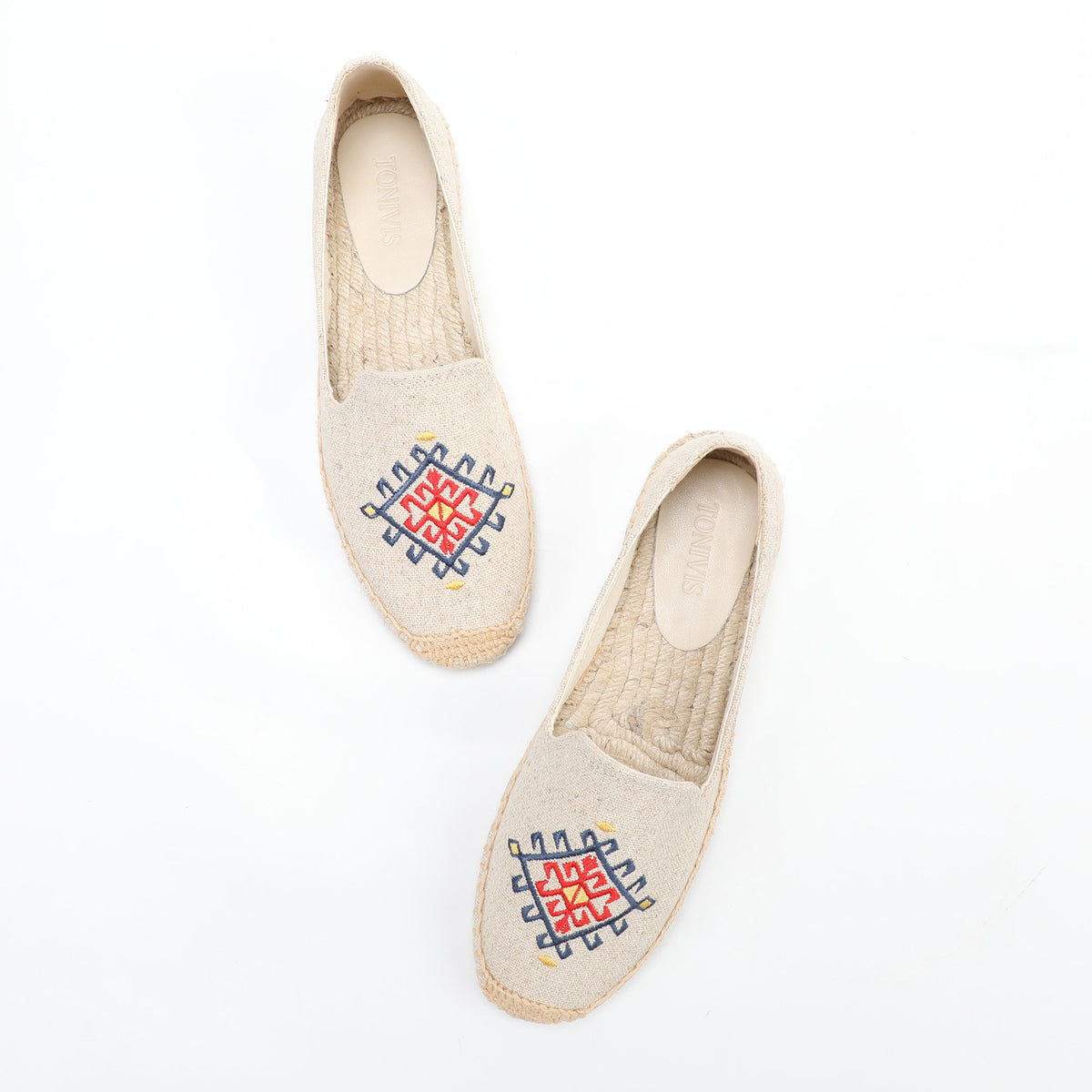 Beige women's espadrille flats, W-F648, photo 8