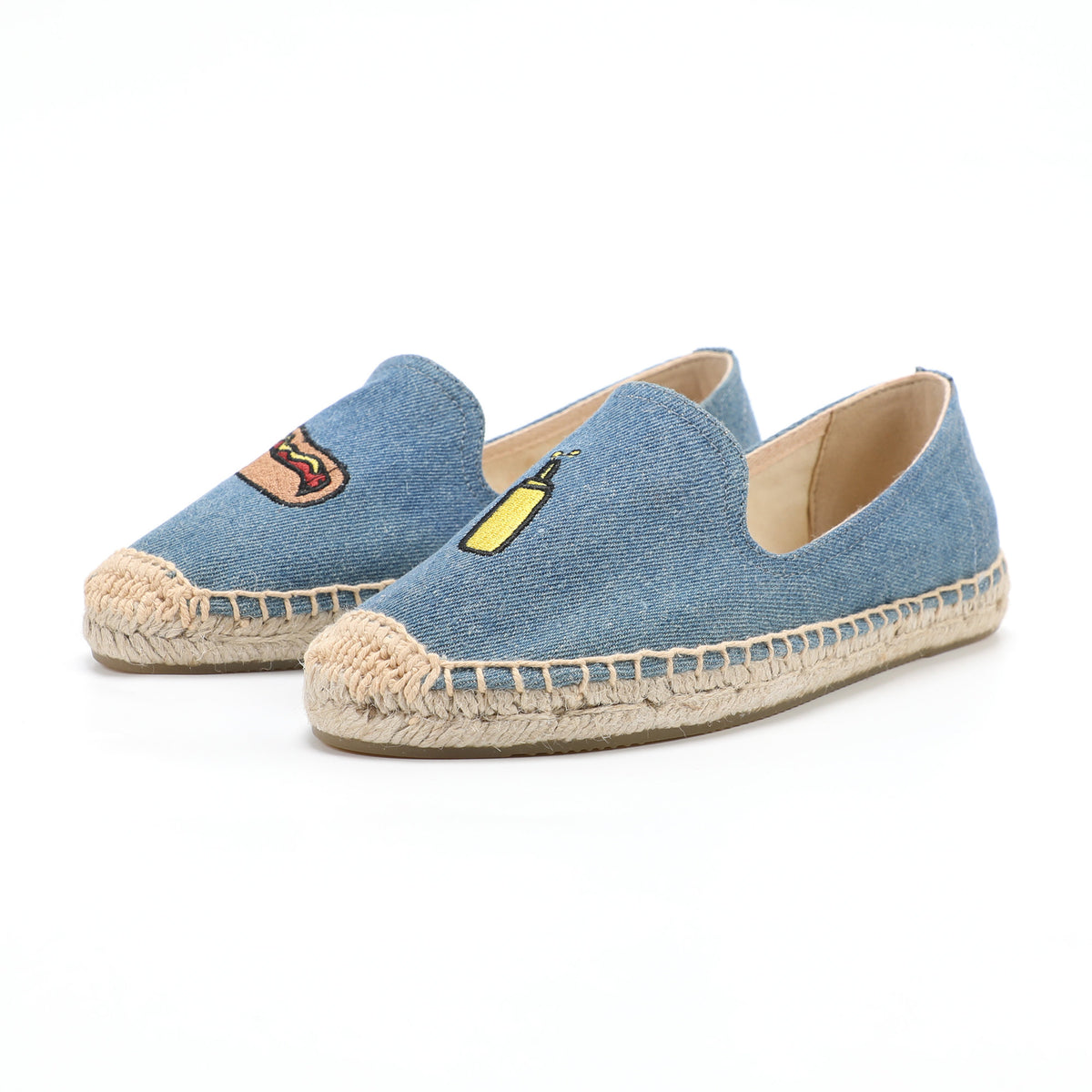 Blue women's espadrille flats, W-F649, photo 1