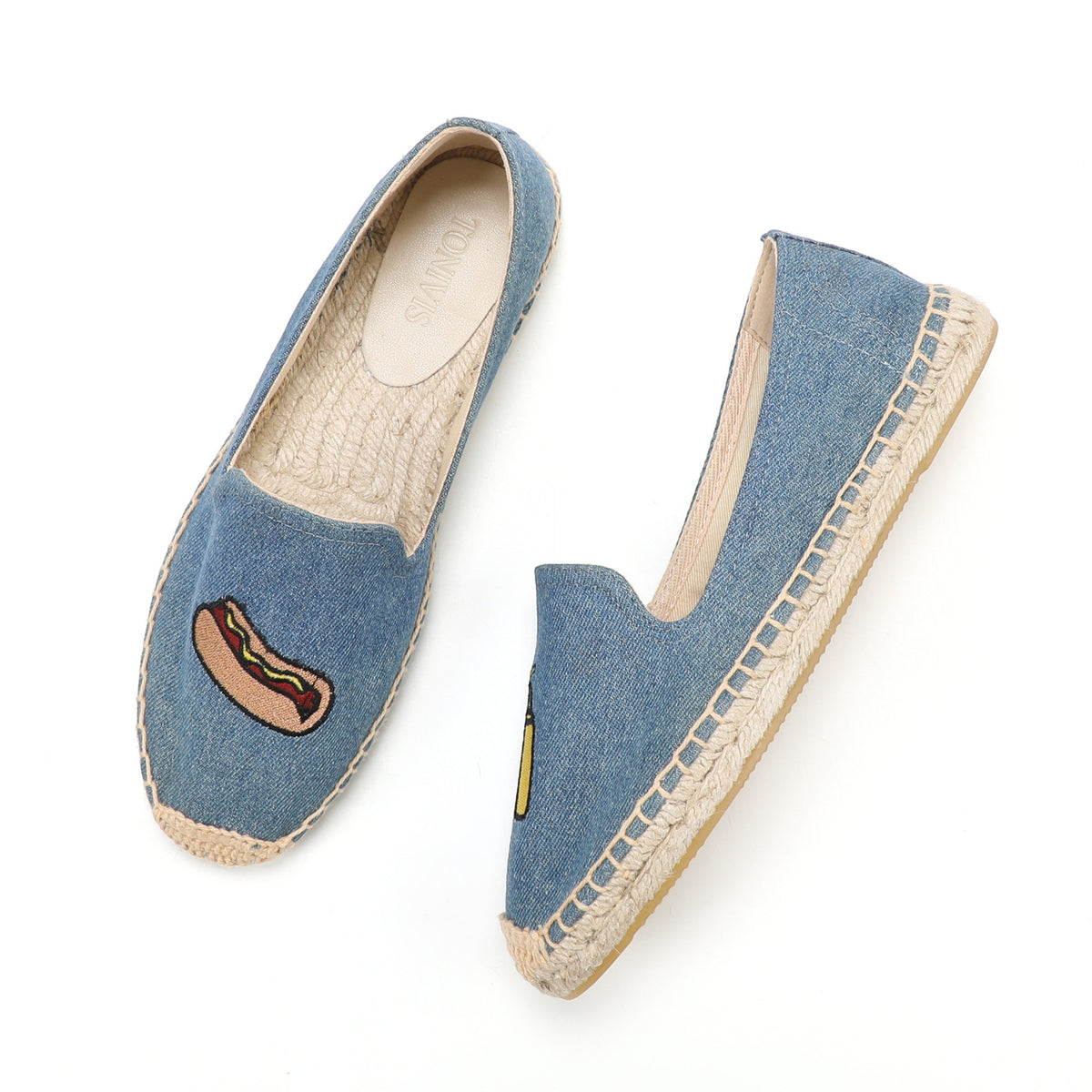W-F649 women's espadrille flats, product photo