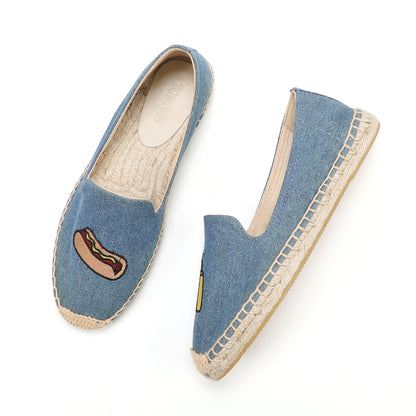 W-F649 women's espadrille flats, product photo
