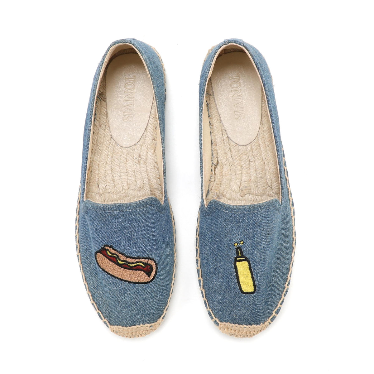 W-F649 women's espadrille flats, product photo
