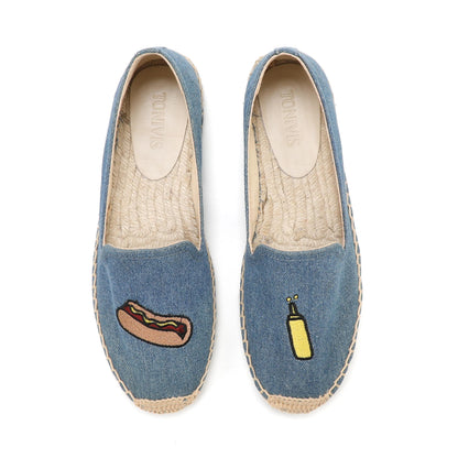 W-F649 women's espadrille flats, product photo