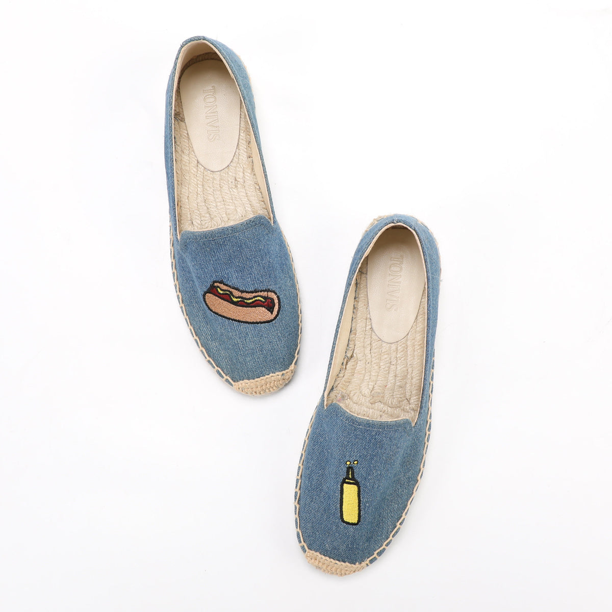 W-F649 women's espadrille flats, product photo