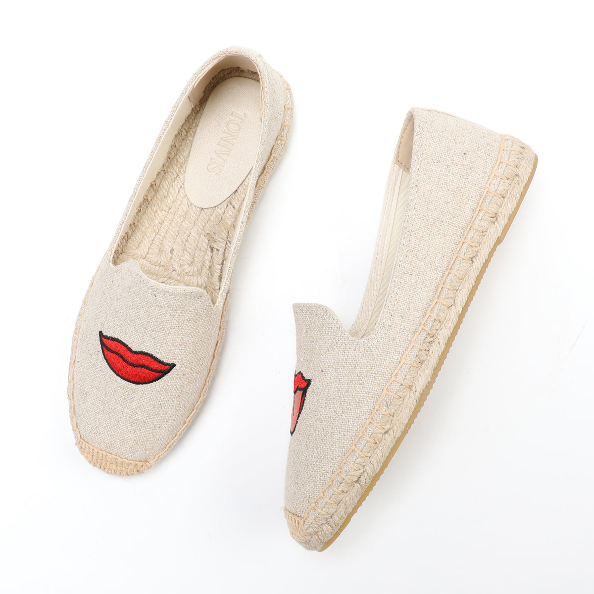 W-F651 women's espadrille flats, product photo