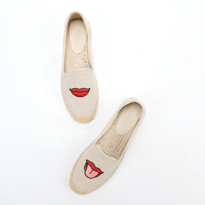 W-F651 women's espadrille flats, product photo