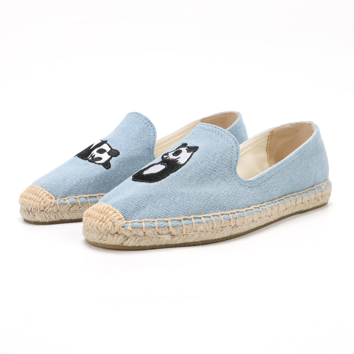 Blue women's espadrille flats, W-F652, photo 1