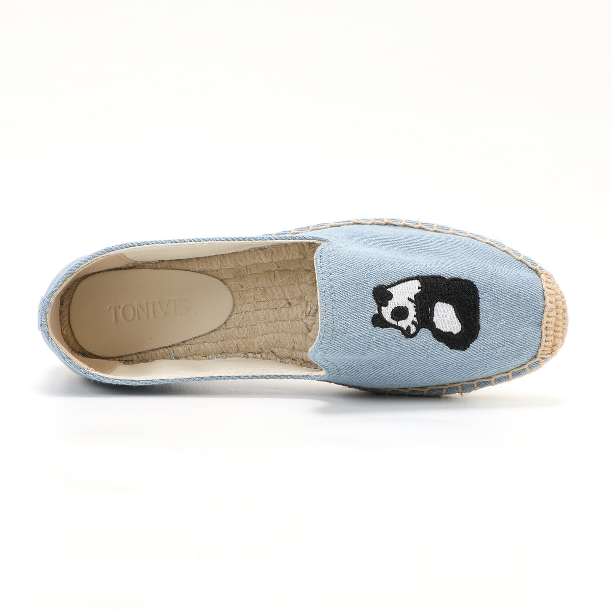 Blue women's espadrille flats, W-F652, photo 5