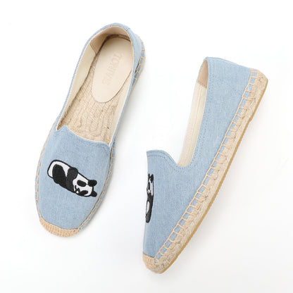 Blue women's espadrille flats, W-F652, photo 6