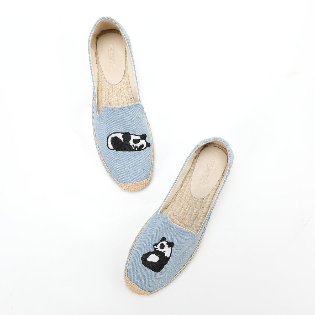 Blue women's espadrille flats, W-F652, photo 8