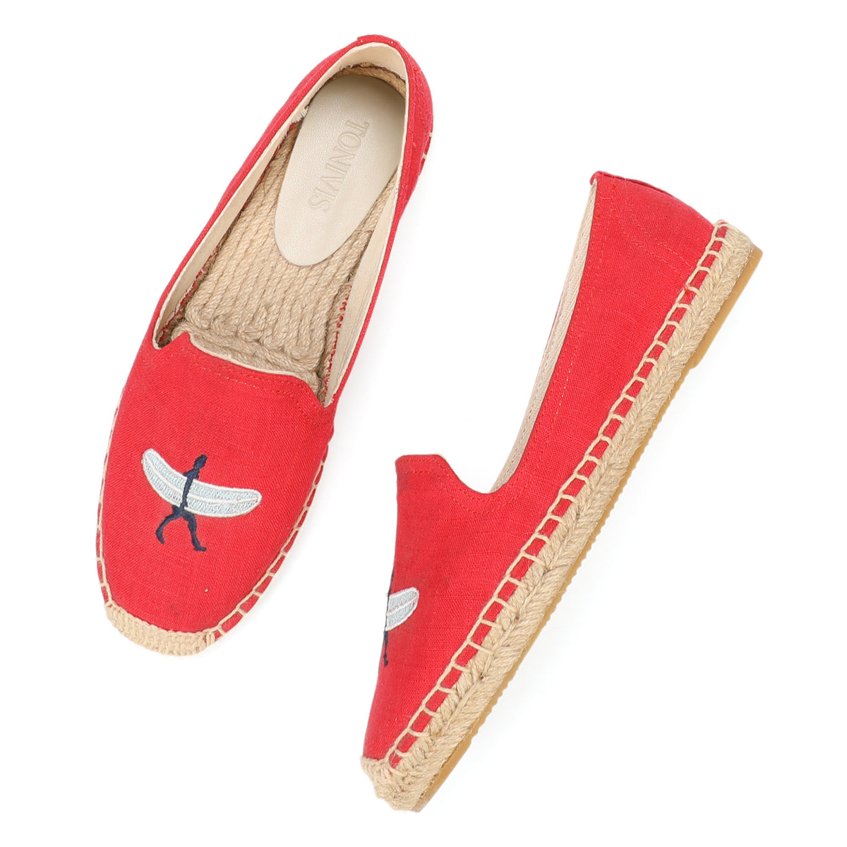 W-F653 women's espadrille flats, product photo