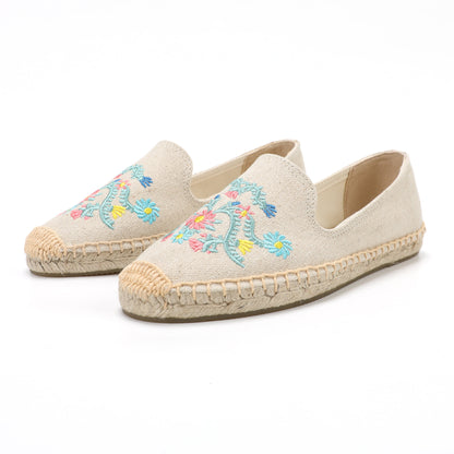 Beige women's espadrille flats, W-F655, photo 1