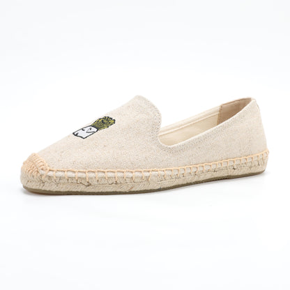 Beige women's espadrille flats, W-F656, photo 1