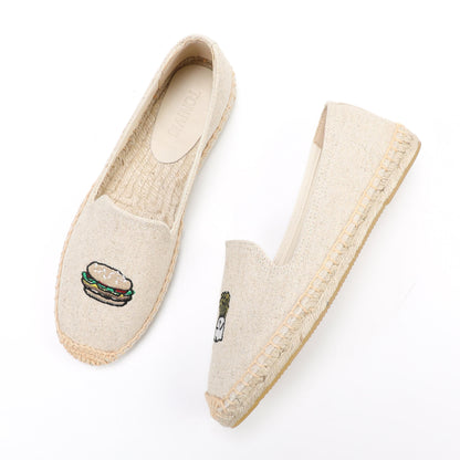 W-F656 women's espadrille flats, product photo