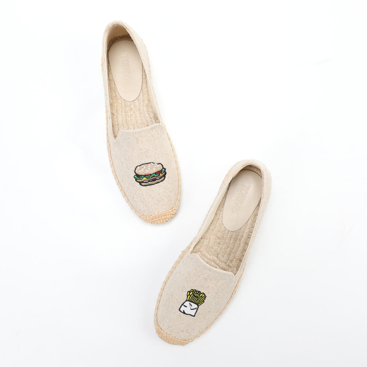 W-F656 women's espadrille flats, product photo