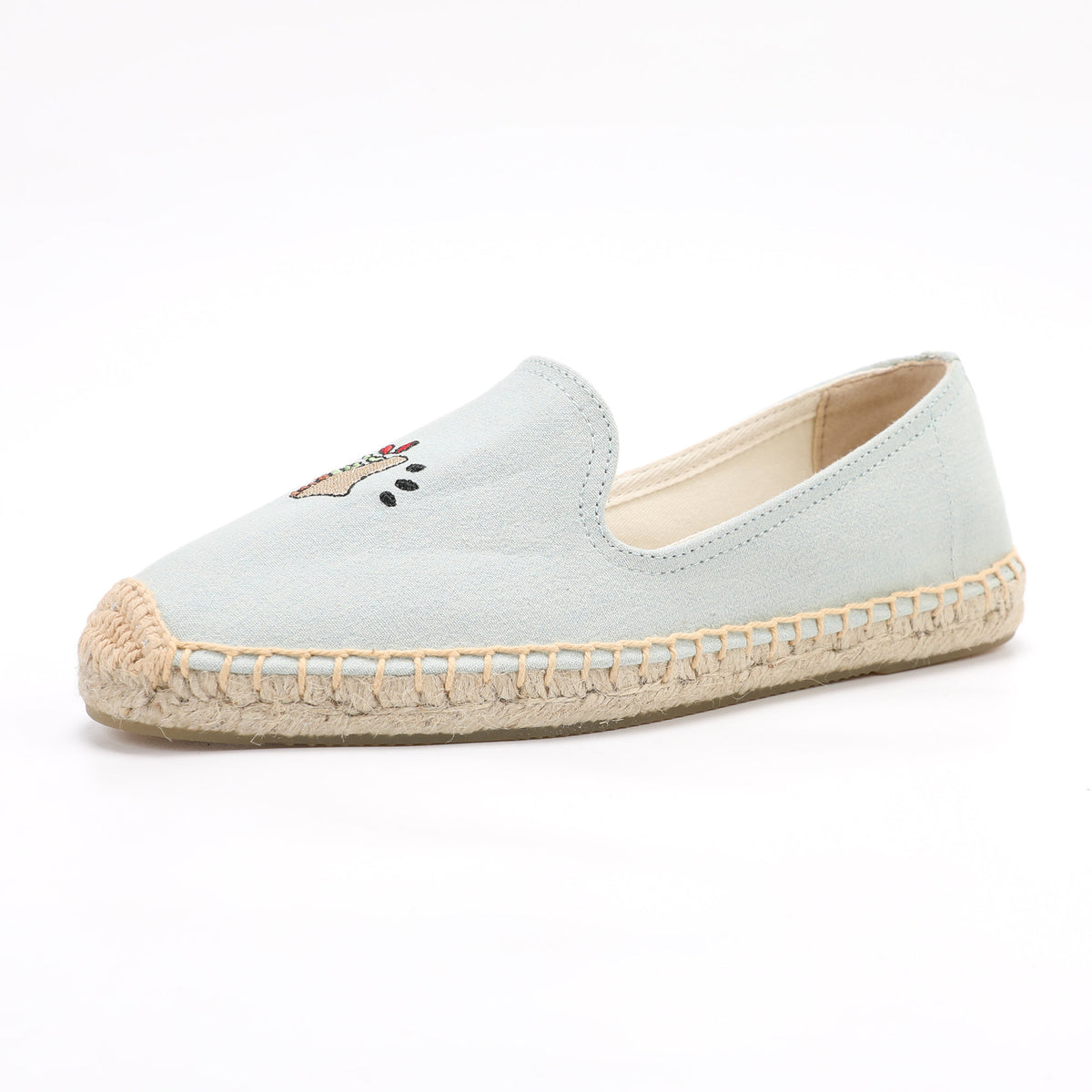 Light Blue women's espadrille flats, W-F657, photo 1