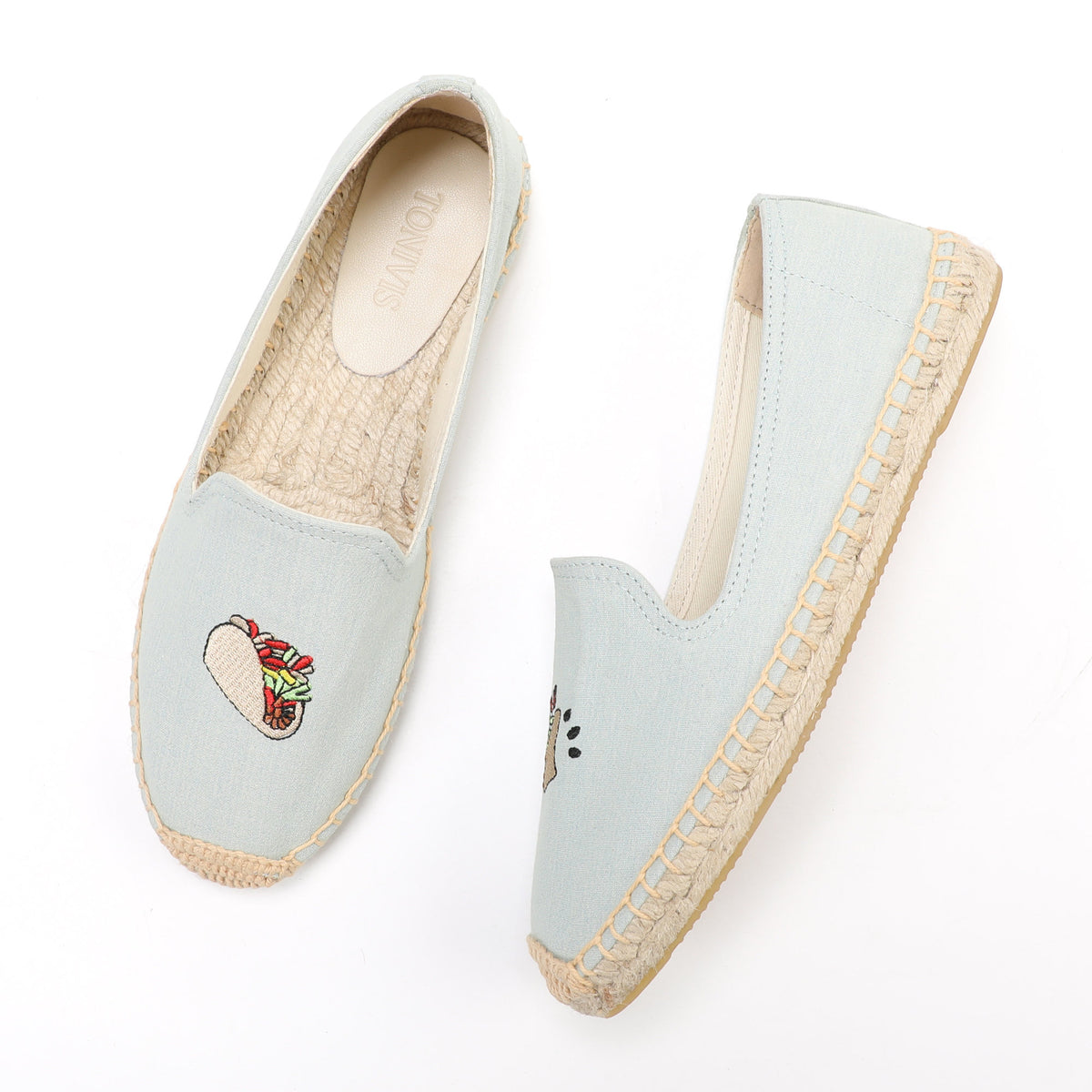 W-F657 women's espadrille flats, product photo
