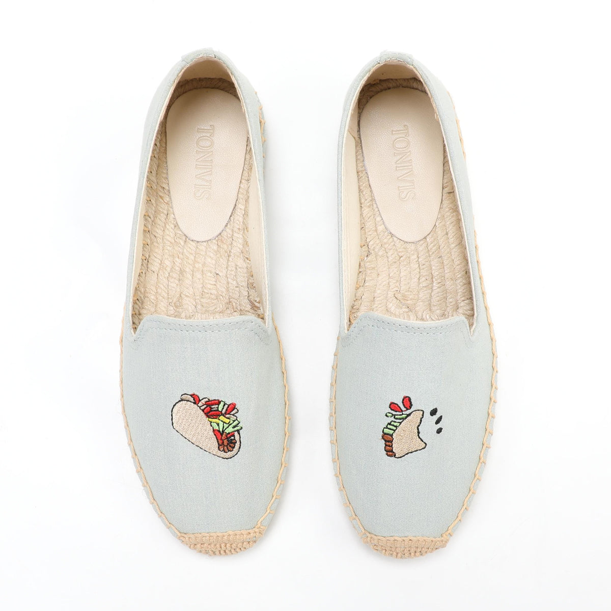 W-F657 women's espadrille flats, product photo