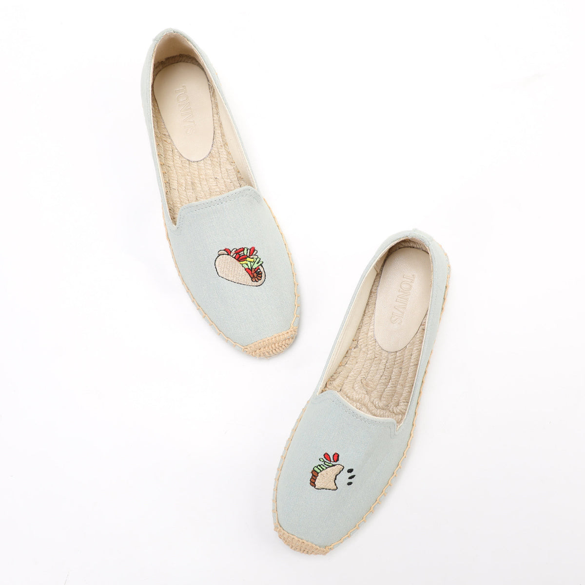W-F657 women's espadrille flats, product photo