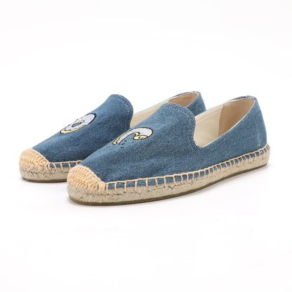 Blue women's espadrille flats, W-F659, photo 1