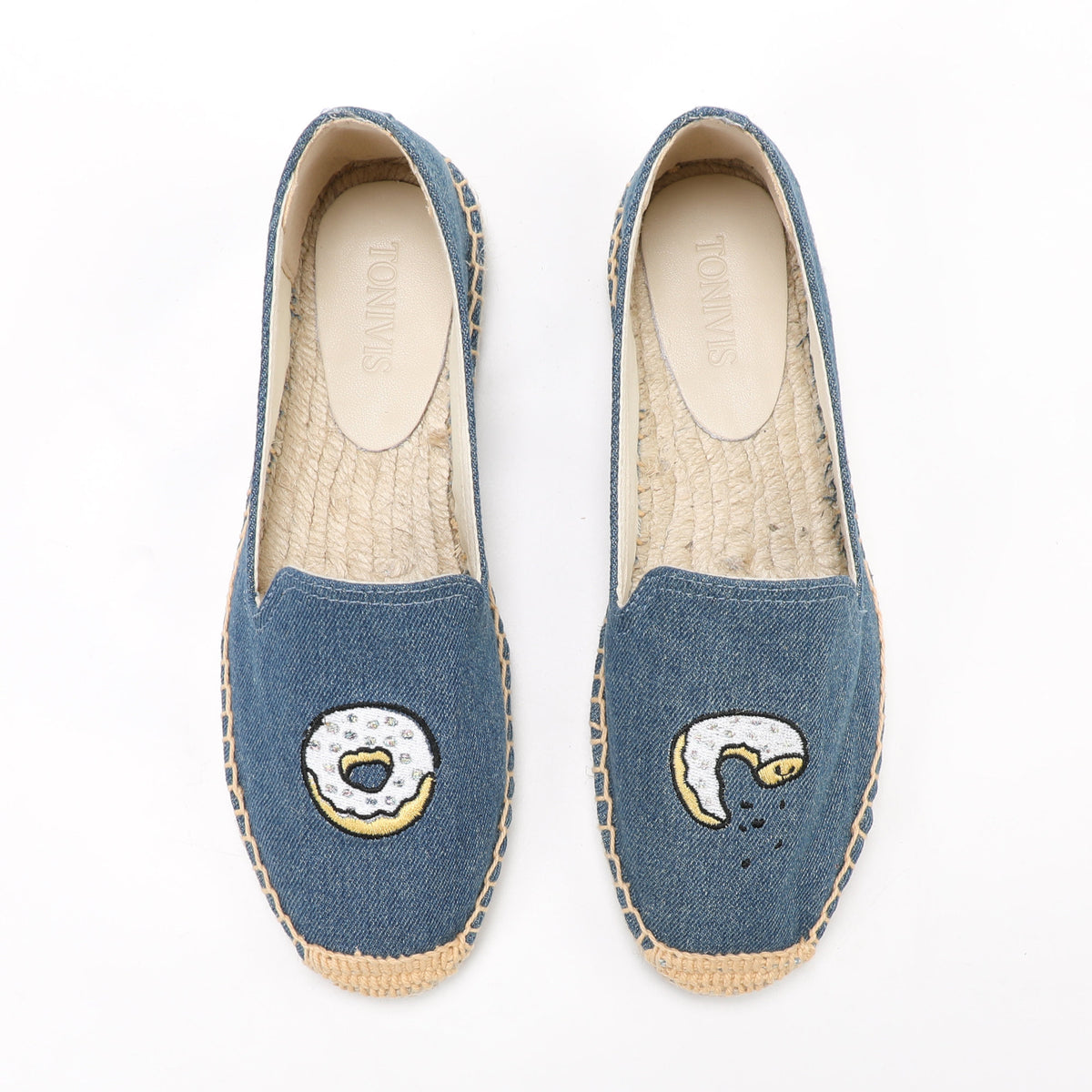 W-F659 women's espadrille flats, product photo