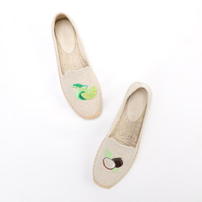 Beige women's espadrille flats, W-F661, photo 1