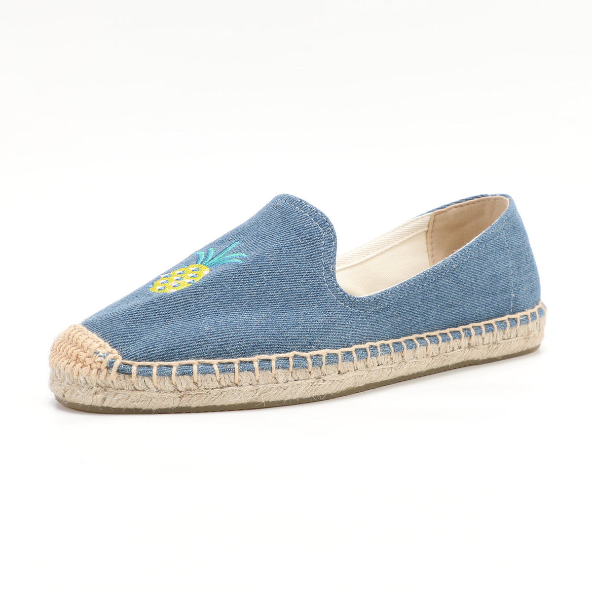 Blue women's espadrille flats, W-F665, photo 1