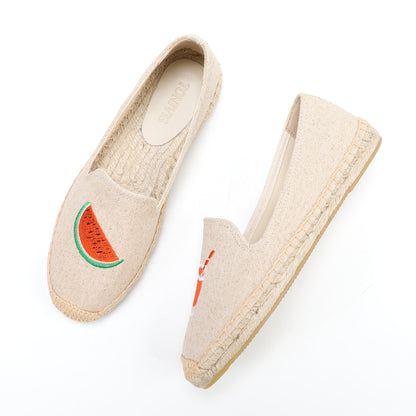 W-F667 women's espadrille flats, product photo